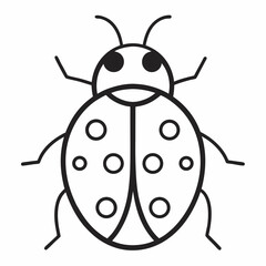 vector illustration of a ladybug