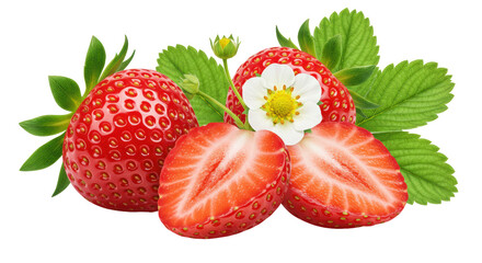 Isolated Strawberries
