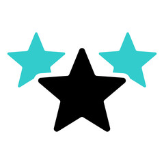 Stars Icon Customer Support and Service Glyph Dual Tone Design Vector Concept
