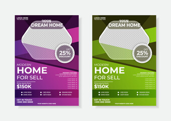 Real estate flyer design template, Real Estate Home Sale Flyer, creative home for sale flyer, color a4 print ready flyer	