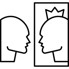 Self Importance icon single vector illustration