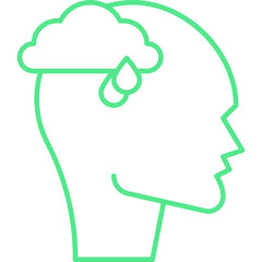 Depression icon single vector illustration