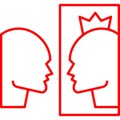 Self Importance icon single vector illustration