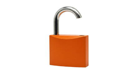 Isolated Unlocked Padlock
