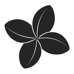plumeria icon silhouette vector illustration