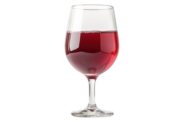 A glass of rich red wine inviting and alluring glows against a stark black background with a clear stem and elegant