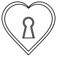 Romantic Keyhole Icon Design
