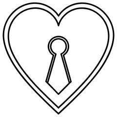 Romantic Keyhole Icon Design