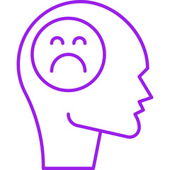 Melancholia icon single vector illustration