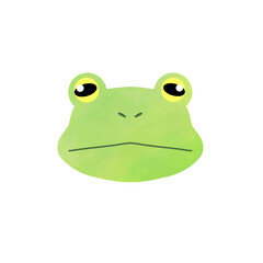 かわいいアマガエルの顔のイラスト