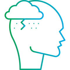 PTSD from Warfare icon single vector illustration