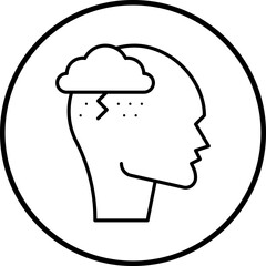 PTSD from Warfare icon single vector illustration