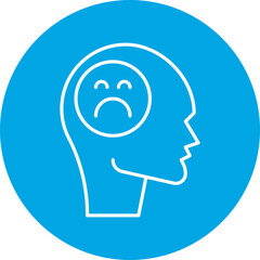 Melancholia icon single vector illustration