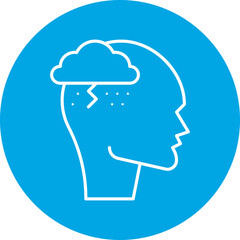 PTSD from Warfare icon single vector illustration