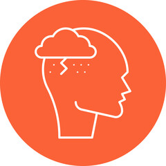 PTSD from Warfare icon single vector illustration