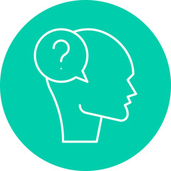 Confusion icon single vector illustration