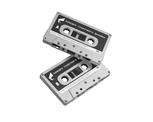 Fototapeta premium cassette tape isolated on white