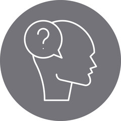 Confusion icon single vector illustration