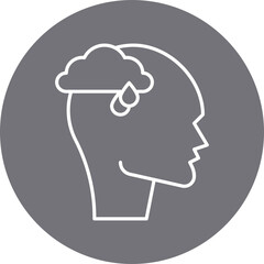 Depression icon single vector illustration