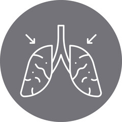 Lungs icon single vector illustration
