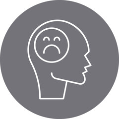 Melancholia icon single vector illustration