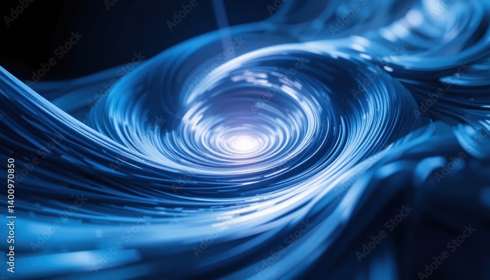 Poster dynamic energy swirl in a digital cosmos abstract art high-tech environment close-up view conceptual