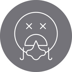 Shortness of Breath icon single vector illustration