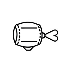 Isolated Line Art Of A Festive Party Cracker For Celebration And Event Design Elements