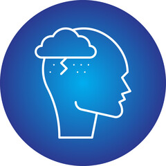 PTSD from Warfare icon single vector illustration