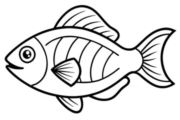 Piranha Outline Vector