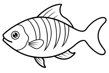 Piranha Outline Vector