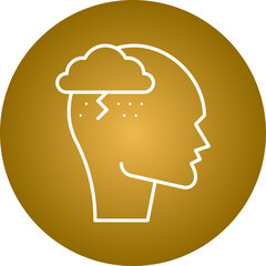 PTSD from Warfare icon single vector illustration