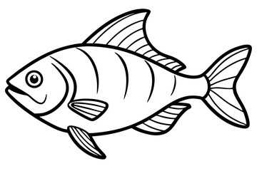 Piranha Outline Vector