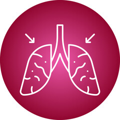Lungs icon single vector illustration