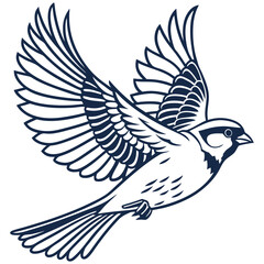 Obraz premium vector illustration of a bird Realistic Bird Vector Illustration on a white background