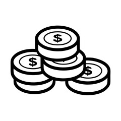 vector illustration of a gold coin