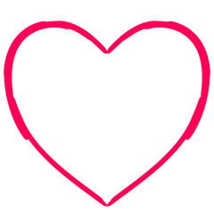 red heart isolated on white background
