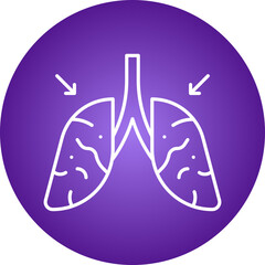 Lungs icon single vector illustration