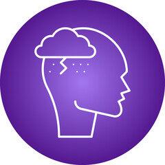 PTSD from Warfare icon single vector illustration