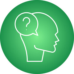 Confusion icon single vector illustration