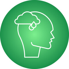 Depression icon single vector illustration