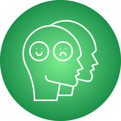 Dissociation icon single vector illustration