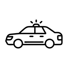 Obraz premium Police Car Icon for Law Enforcement and Security Themes