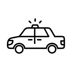 Obraz premium Police Car Icon for Law Enforcement and Security Themes