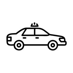 Police Car Icon for Law Enforcement and Security Themes