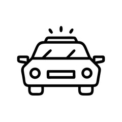 Obraz premium Police Car Icon for Law Enforcement and Security Themes