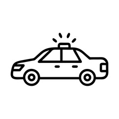 Obraz premium Police Car Icon for Law Enforcement and Security Themes