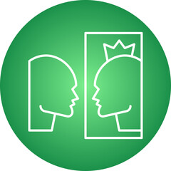 Self Importance icon single vector illustration