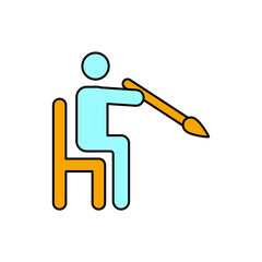 painter icons  symbol vector elements for infographic web