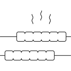 Kebab icon single vector illustration